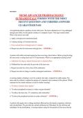 NR 565 Advanced Pharmacology Fundamentals&comma; Chamberlain University&comma; Complete Exam Questions and Verified Answers Study Guide