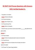 NC BLET Civil Process &lpar;Latest 2026&sol;2027 Update&rpar; Complete Questions and Guide Answers&comma; 100&percnt; Verified Graded A&plus;