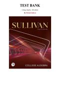 Test Bank for College Algebra&comma; 12th edition by Michael Sullivan &comma; Chapter 1-10 &vert; All Chapters