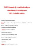 NCSF-Strength & Conditioning &lpar;Latest 2026&sol;2027 Update&rpar; Complete Questions and Guide Answers&comma; 100&percnt; Verified Graded A&plus;