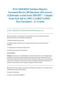 WGU D440 HESI Nutrition Objective Assessment Review 100 Questions with Answers & Rationales Actual Exam 2026&sol;2027 &ndash; Complete Exam-Style Q&As &vert; 100&percnt; Certified Verified &ndash; Pass Guaranteed &ndash; A&plus; Graded