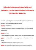 Nebraska Pesticide Application Safety and Calibration Practice Exam &lpar;Latest 2026&sol;2027 Update&rpar; Complete Questions and Guide Answers&comma; 100&percnt; Verified Graded A&plus;