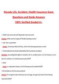 Nevada Life&comma; Accident&comma; Health Insurance Exam &lpar;Latest 2026&sol;2027 Update&rpar; Complete Questions and Guide Answers&comma; 100&percnt; Verified Graded A&plus;