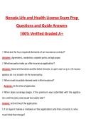 Nevada Life and Health License Exam &lpar;Latest 2026&sol;2027 Update&rpar; Complete Questions and Guide Answers&comma; 100&percnt; Verified Graded A&plus;