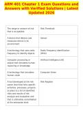 ARM 401 Chapter 1 Exam Questions and&NewLine;Answers with Verified Solutions &vert; Latest&NewLine;Updated 2026&NewLine;