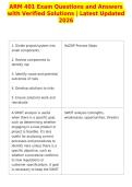 ARM 401 Exam Questions and Answers&NewLine;with Verified Solutions &vert; Latest Updated&NewLine;2026