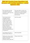 ARM 401 Practice Exam Questions and&NewLine;Answers with Verified Solutions &vert; Latest&NewLine;Updated 2026&NewLine;
