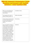ARM 401 Segment B Assignment 4 Exam&NewLine;Questions and Answers with Verified&NewLine;Solutions &vert; Latest Updated 2026&NewLine;