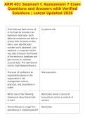 ARM 401 Segment C Assignment 7 Exam&NewLine;Questions and Answers with Verified&NewLine;Solutions &vert; Latest Updated 2026&NewLine;