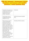 ARM 401 Segment C Assignment 8 Exam&NewLine;Questions and Answers with Verified&NewLine;Solutions &vert; Latest Updated 2026&NewLine;
