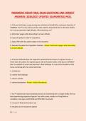 PARAMEDIC FISDAP FINAL EXAM QUESTIONS AND CORRECT &NewLine;ANSWERS &vert;2026&sol;2027 UPDATED &vert;GUARANTEED PASS&period; 