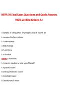 NFPA 10 Final Exam &lpar;Latest 2026&sol;2027 Update&rpar; Complete Questions and Guide Answers&comma; 100&percnt; Verified Graded A&plus;