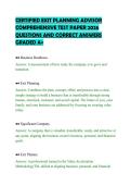 CERTIFIED EXIT PLANNING ADVISOR&NewLine;COMPREHENSIVE TEST PAPER 2026&NewLine;QUESTIONS AND CORRECT ANSWERS&NewLine;GRADED A&plus;