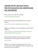 CERTIFIED EXPORT SPECIALIST EXAM 2&NewLine;PRACTICE EVALUATION 2026 QUESTION BANK&NewLine;FULL SOLUTION SET