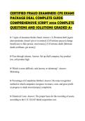 CERTIFIED FRAUD EXAMINERS CFE EXAMS&NewLine;PACKAGE DEAL COMPLETE GUIDE&NewLine;COMPREHENSIVE SCRIPT 2026 COMPLETE&NewLine;QUESTIONS AND SOLUTIONS GRADED A&plus;