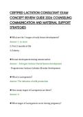 CERTIFIED LACTATION CONSULTANT EXAM&NewLine;CONCEPT REVIEW GUIDE 2026 COUNSELING&NewLine;COMMUNICATION AND MATERNAL SUPPORT&NewLine;STRATEGIES