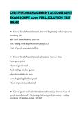 CERTIFIED MANAGEMENT ACCOUNTANT&NewLine;EXAM SCRIPT 2026 FULL SOLUTION TEST&NewLine;BANK