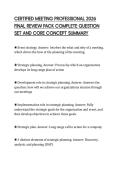 CERTIFIED MEETING PROFESSIONAL 2026&NewLine;FINAL REVIEW PACK COMPLETE QUESTION&NewLine;SET AND CORE CONCEPT SUMMARY