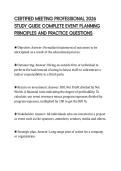 CERTIFIED MEETING PROFESSIONAL 2026&NewLine;STUDY GUIDE COMPLETE EVENT PLANNING&NewLine;PRINCIPLES AND PRACTICE QUESTIONS