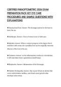 CERTIFIED PARAOPTOMETRIC 2026 EXAM&NewLine;PREPARATION PACK KEY EYE CARE&NewLine;PROCEDURES AND SAMPLE QUESTIONS WITH&NewLine;EXPLANATIONS