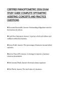 CERTIFIED PARAOPTOMETRIC 2026 EXAM&NewLine;STUDY GUIDE COMPLETE OPTOMETRIC&NewLine;ASSISTING CONCEPTS AND PRACTICE&NewLine;QUESTIONS
