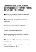 CERTIFIED PARAOPTOMETRIC 2026 FINAL&NewLine;EXAM READINESS PACK COMPLETE QUESTION&NewLine;SET AND CORE TOPIC SUMMARY