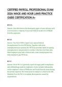 CERTIFIED PAYROLL PROFESSIONAL EXAM&NewLine;2026 WAGE AND HOUR LAWS PRACTICE&NewLine;GUIDE CERTIFICATION A&plus;