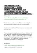CERTIFIED PAYROLL&NewLine;PROFESSIONAL TESTS&NewLine;COMPILATION BUNDLE 2026&NewLine;ACCOUNTING SCRIPT SOLVED&NewLine;QUESTIONS VERIFIED ANSWERS A&plus;