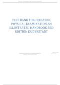 Test Bank for Pediatric Physical Examination&colon; An Illustrated Handbook 3rd Edition by Duderstadt &vert; Complete Chapter Questions & Answers Study Guide