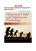 Test Bank for Abnormal Child and Adolescent Psychology DSM-5 Update 8th Edition by Rita Wicks-Nelson &vert; Complete Chapter Questions & Answers Study Guide
