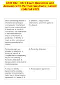 ARM 402 - Ch 6 Exam Questions and&NewLine;Answers with Verified Solutions &vert; Latest&NewLine;Updated 2026