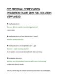 S95 PERSONAL CERTIFICATION&NewLine;EVALUATION EXAMS 2026 FULL SOLUTION&NewLine;VIEW AHEAD&NewLine;