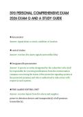 S95 PERSONAL COMPREHENSIVE EXAM&NewLine;2026 EXAM Q AND A STUDY GUIDE&NewLine;