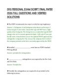 S95 PERSONAL EXAM SCRIPT FINAL PAPER&NewLine;2026 FULL QUESTIONS AND VERIFIED&NewLine;SOLUTIONS&NewLine;