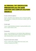 S95 PERSONAL TEST CERTIFICATION&NewLine;PREPARATION 2026 TEST BANK&NewLine;QUESTIONS AND COMPLETE SOLUTIONS&NewLine;GRADED A&plus;