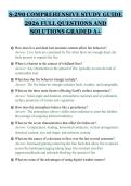 S-290 COMPREHENSIVE STUDY GUIDE&NewLine;2026 FULL QUESTIONS AND&NewLine;SOLUTIONS GRADED A&plus;&NewLine;