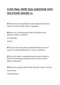 S-290 FINAL PAPER 2026 QUESTIONS WITH&NewLine;SOLUTIONS GRADED A&plus;