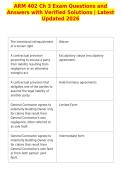ARM 402 Ch 3 Exam Questions and&NewLine;Answers with Verified Solutions &vert; Latest&NewLine;Updated 2026
