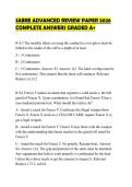 SABRE ADVANCED REVIEW PAPER 2026&NewLine;COMPLETE ANSWERS GRADED A&plus;