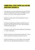SABRE FINAL STUDY GUIDE 2026 SOLVED&NewLine;QUESTIONS GRADED A&plus;