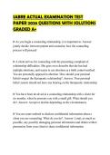 SABRE ACTUAL EXAMINATION TEST&NewLine;PAPER 2026 QUESTIONS WITH SOLUTIONS&NewLine;GRADED A&plus;