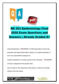 NR 503 Epidemiology Final Exam Questions and Answers &lpar;550&plus; Questions&rpar; &vert; Epidemiology&comma; Population Health&comma; Global Health&comma; Biostatistics & Public Health &vert; Chamberlain University