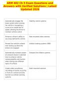 ARM 402 Ch 5 Exam Questions and&NewLine;Answers with Verified Solutions &vert; Latest&NewLine;Updated 2026&NewLine;