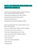 SACA C-202 PRACTICE EVALUATION 2026&NewLine;QUESTIONS GRADED A&plus;