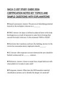 SACA C-207 STUDY GUIDE 2026&NewLine;CERTIFICATION NOTES KEY TOPICS AND&NewLine;SAMPLE QUESTIONS WITH EXPLANATIONS