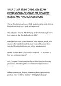 SACA C-207 STUDY GUIDE 2026 EXAM&NewLine;PREPARATION PACK COMPLETE CONCEPT&NewLine;REVIEW AND PRACTICE QUESTIONS&NewLine;