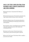 SACA C-207 STUDY GUIDE 2026 FINAL EXAM&NewLine;READINESS GUIDE COMPLETE QUESTION SET&NewLine;AND TOPIC OVERVIEW
