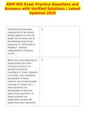 ARM 402 Exam Practice Questions and&NewLine;Answers with Verified Solutions &vert; Latest&NewLine;Updated 2026