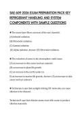 SAE 609 2026 EXAM PREPARATION PACK KEY&NewLine;REFRIGERANT HANDLING AND SYSTEM&NewLine;COMPONENTS WITH SAMPLE QUESTIONS