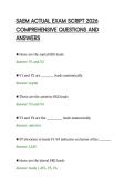 SAEM ACTUAL EXAM SCRIPT 2026&NewLine;COMPREHENSIVE QUESTIONS AND&NewLine;ANSWERS&NewLine;